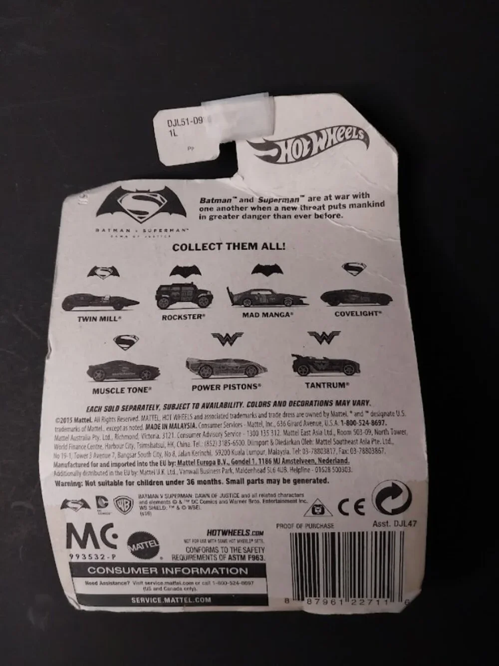 DC Comic: Batman Vs Superman Hot Wheels